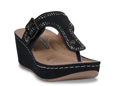 Good Choice Alani Wedge Sandal In Black
