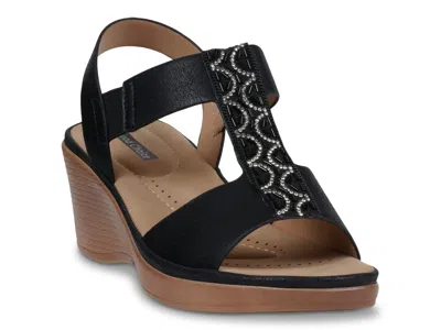 Good Choice Elisa Wedge Sandal In Black