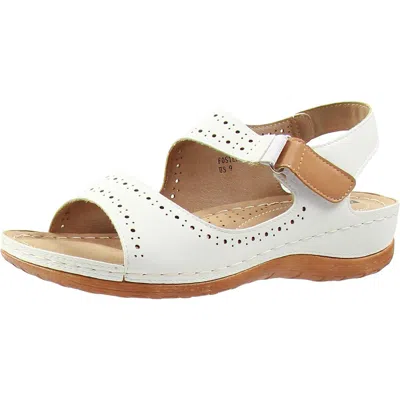 Good Choice Foster Womens Faux Leather Perforated Ankle Strap