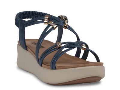 Good Choice Fran Wedge Sandal In Blue