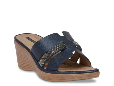 Good Choice Frances Wedge Sandal In Blue