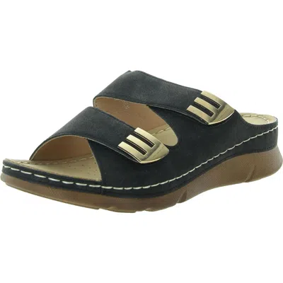 Good Choice Gretchen Womens Laceless Nylon Slide Sandals In Black