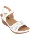 GOOD CHOICE HELEN WOMENS FAUX LEATHER EMBELLISHED WEDGE SANDALS