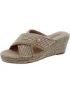 Good Choice Jimmy Womens Slip On Open Toe Wedge Sandals In Brown