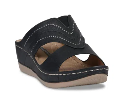 Good Choice Johanna Wedge Sandal In Black