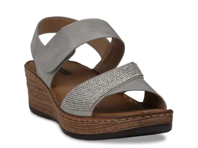 Good Choice Lux Wedge Sandal In Gray