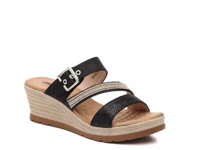 Good Choice Monica Espadrille Wedge Sandal In Black