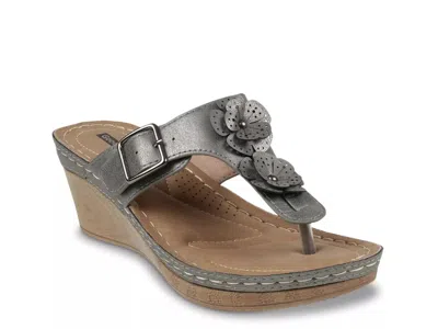 Good Choice Narbone Wedge Sandal In Gray