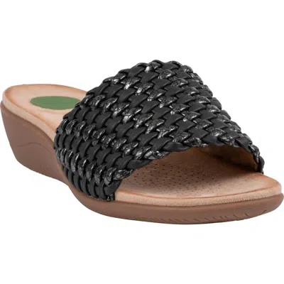 Good Choice New York Atenes Woven Slide Sandal In Black