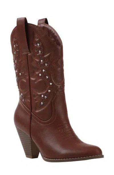 Good Choice New York Beth Western Boot In Cognac