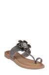 Good Choice New York Blossom Floral Sandal In Black