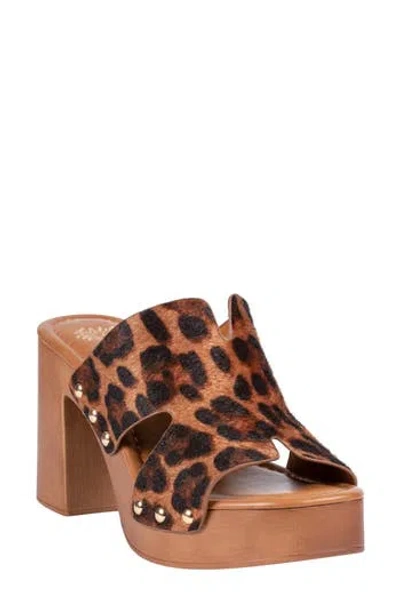 Good Choice New York Cocktail Cutout Platform Mule In Animal Print