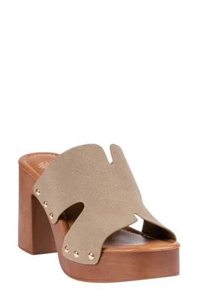 Good Choice New York Cocktail Cutout Platform Mule In Brown