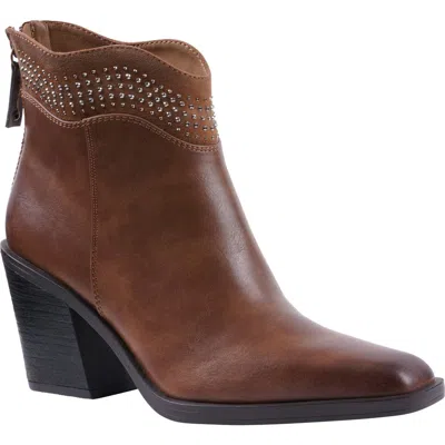 Good Choice New York Dawn Embellished Bootie In Brown