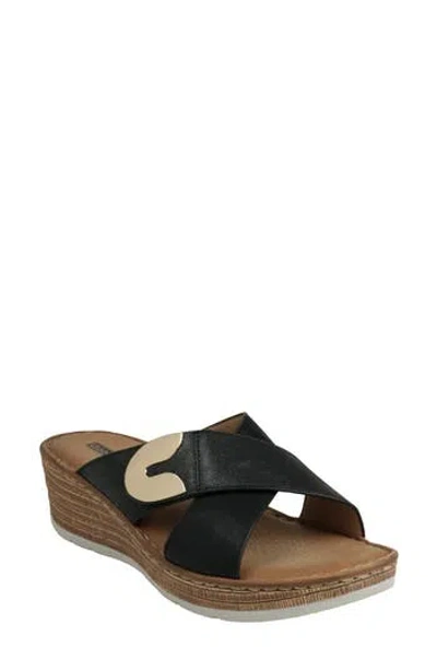 Good Choice New York Demi Platform Wedge Slide Sandal In Black