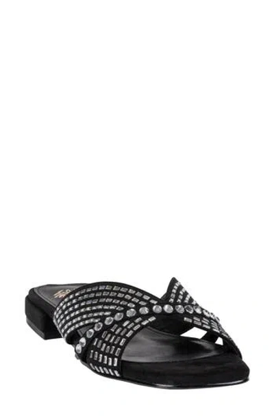 Good Choice New York Elara Embellished Slide Sandal In Black