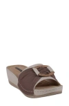 Good Choice New York Ellen Platform Wedge Slide Sandal In White