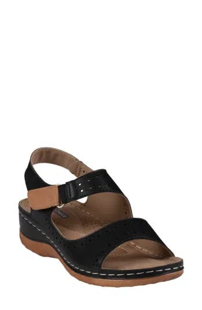 Good Choice New York Foster Ankle Strap Platform Sandal In Black