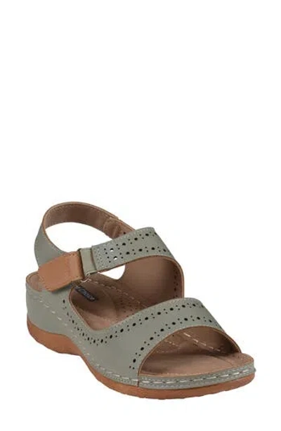 Good Choice New York Foster Ankle Strap Platform Sandal In Sage