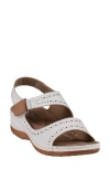 Good Choice New York Foster Ankle Strap Platform Sandal In White