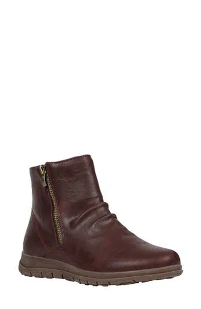 Good Choice New York Fremont Faux Leather Ankle Boot In Burgundy