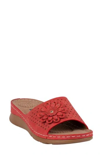 Good Choice New York Gabbie Slide Sandal In Red