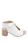 Good Choice New York Kimora Bow Block Heel Bootie In White