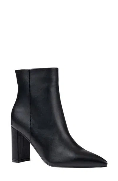 Good Choice New York Hadley Faux Leather Pointed Toe Bootie In Black