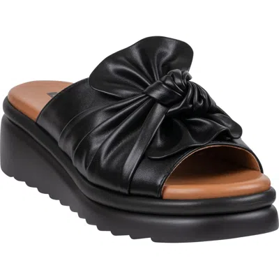 Good Choice New York Harlow Platform Wedge Slide Sandal In Black