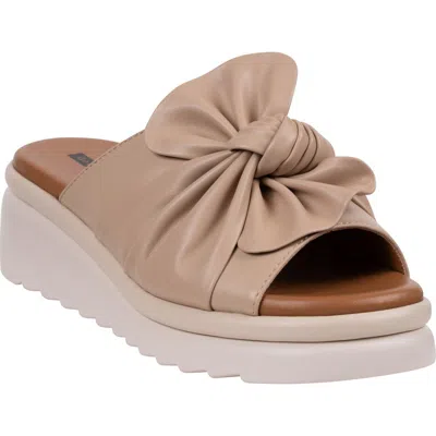 Good Choice New York Harlow Platform Wedge Slide Sandal In Brown