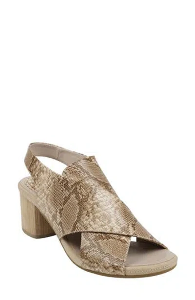 Good Choice New York Keefa Slingback Sandal In Snake/beige