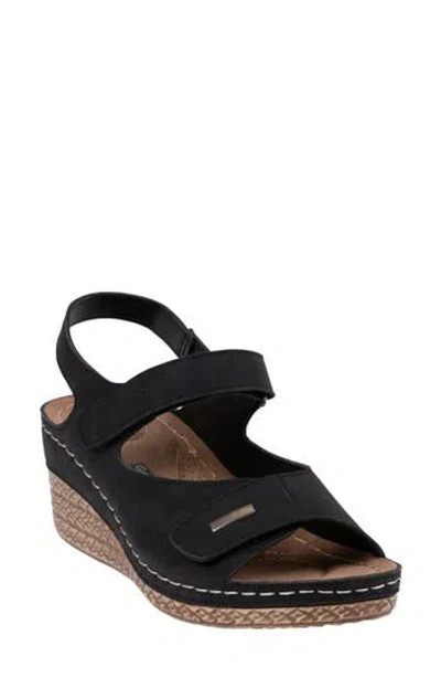 Good Choice New York Keltie Wedge Sandal In Black