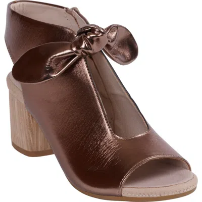 Good Choice New York Kimora Bow Block Heel Bootie In Brown