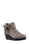 Good Choice New York Lavan Wedge Knot Bootie In Taupe