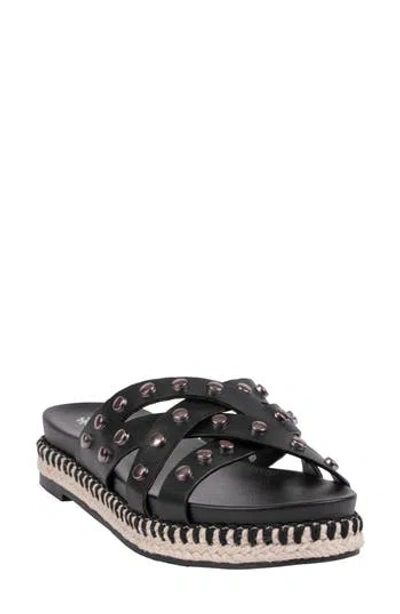 Good Choice New York Loola Studded Espadrille Sandal In Black