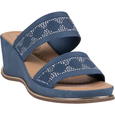 Good Choice New York Maycee Wedge Sandal In Blue