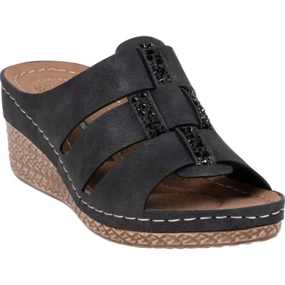 Good Choice New York Monte Wedge Sandal In Black