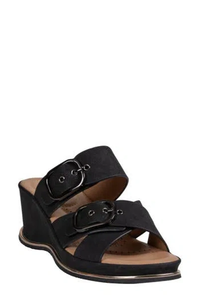 Good Choice New York Olana Platform Wedge Slide Sandal In Black