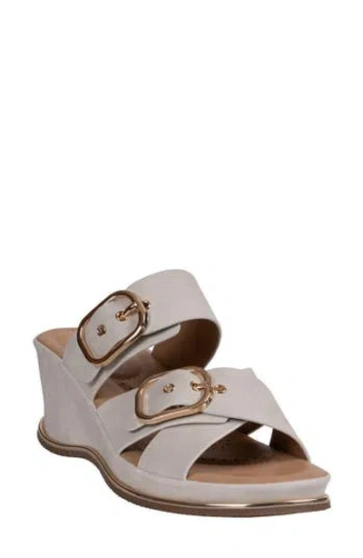 Good Choice New York Olana Platform Wedge Slide Sandal In White