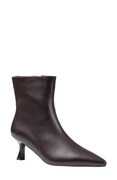 Good Choice New York Rilan Pointed Toe Faux Leather Bootie In Brown