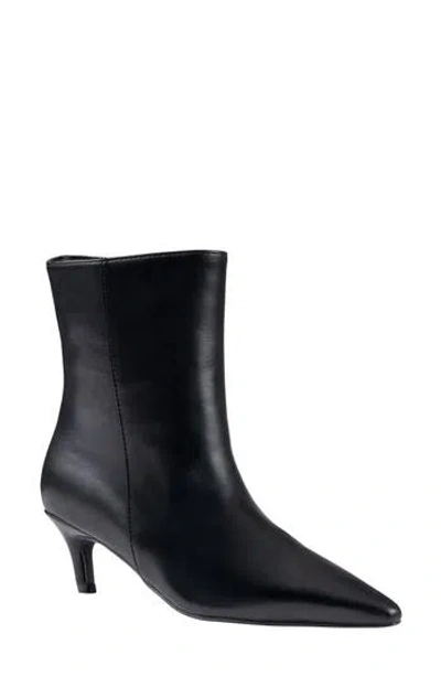Good Choice New York Rorey Croc Embossed Faux Leather Ankle Bootie In Black