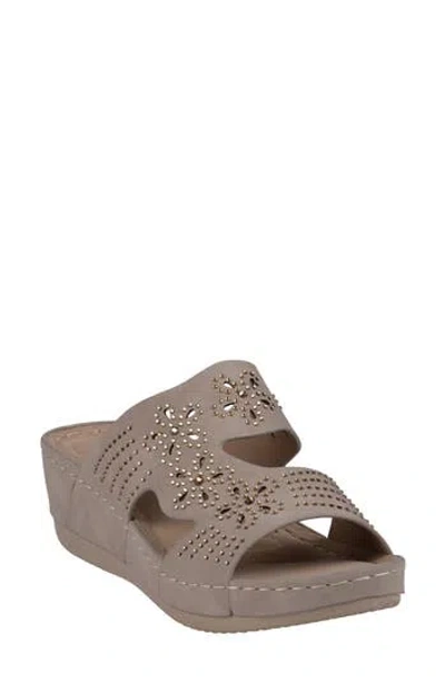 Good Choice New York Santiago Platform Wedge Slide Sandal In Ice