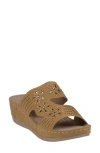 Good Choice New York Santiago Platform Wedge Slide Sandal In Yellow