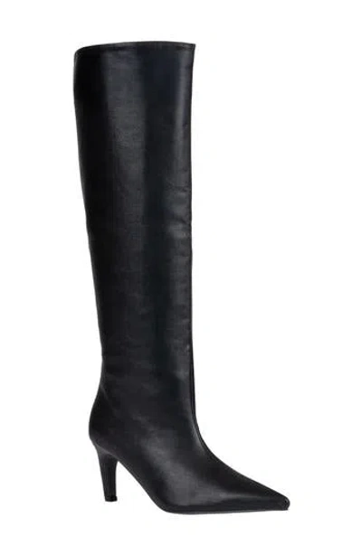 Good Choice New York Sutton Faux Leather Knee High Boot In Black