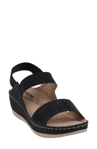 Good Choice New York Tammy Platform Wedge Sandal In Black