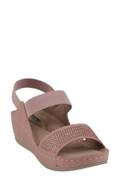Good Choice New York Tammy Platform Wedge Sandal In Blush