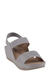 Good Choice New York Tammy Platform Wedge Sandal In Silver