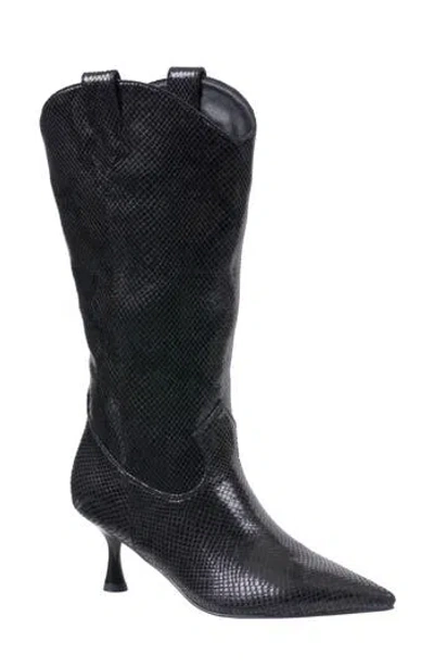 Good Choice New York Thalia Kitten Heel Tall Boot In Black