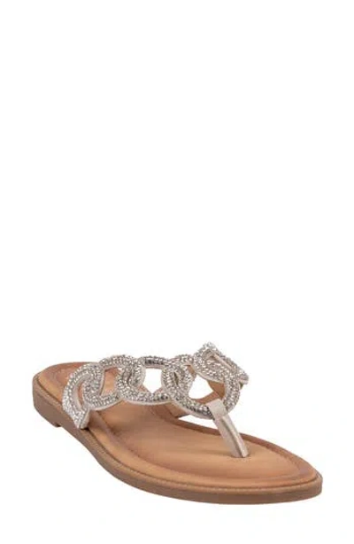 Good Choice New York Vania Embellished Flip Flop In Gold