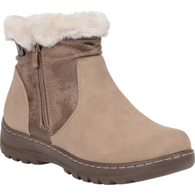 Good Choice New York Wesley Faux Leather Ankle Boot In Taupe